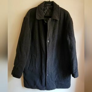 Men's Black Wool Coat